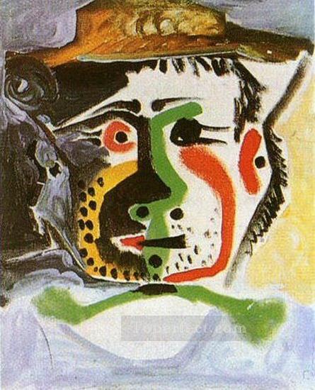 Cabeza de hombre con sombrero 1972 Pablo Picasso Pintura al óleo